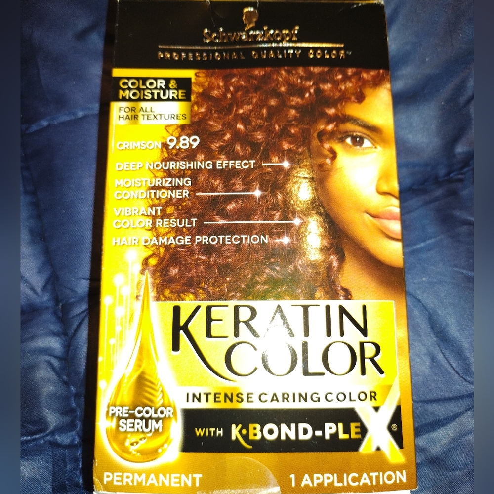 Schwarzkopf keratin color permanent hair color (Crimson)